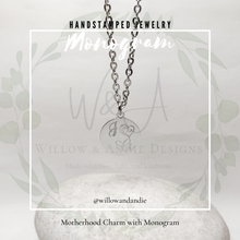 Load image into Gallery viewer, A Mother' Love with Monogrammed Initials Motherhood Inspired Minimalist Necklace