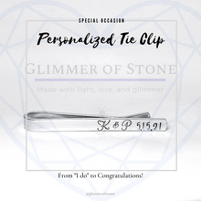 Load image into Gallery viewer, Handstamped Tie Clip- Personalized for all occasions
