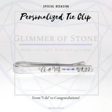 Load image into Gallery viewer, Handstamped Tie Clip- Personalized for all occasions