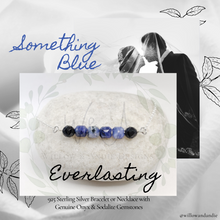 Load image into Gallery viewer, Sterling Silver- Everlasting- Genuine Natural Sodalite & Onyx Gemstones
