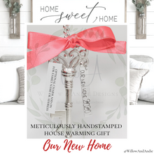 Load image into Gallery viewer, Our New Home Key- Housewarming Gift- Vintage Key Inspired Keepsake- Real Estate- Willow & Andie