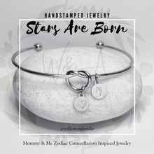 Load image into Gallery viewer, Stars are Born- Mother & Child Zodiac Constellation Stars Inspired Minimalist Bangle Bracelet