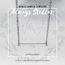 Load image into Gallery viewer, Always Stellar- Zodiac Constellation Stars Inspired Minimalist Bar Necklace