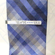 Load image into Gallery viewer, Handstamped Tie Clip- Personalized for all occasions