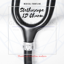 Load image into Gallery viewer, Stethoscope ID Charm- Personalized for any Medical Field