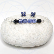 Load image into Gallery viewer, Sterling Silver- Everlasting Set- Genuine Natural Sodalite & Onyx Gemstones