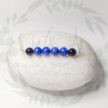 Load image into Gallery viewer, Sterling Silver- From This Day Forward- Genuine Lapis Lazuli & Onyx Gemstones