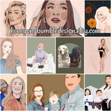Load image into Gallery viewer, Custom Digital Portrait & Apparel Collaboration with Honey and Bumble - Infant, Toddler, Youth, Adult
