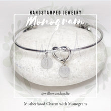 Load image into Gallery viewer, Mother's Love- Motherhood Inspired with Monogram Minimalist Bangle Bracelet
