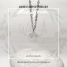 Load image into Gallery viewer, A Mother&#39; Love with Monogrammed Initials Motherhood Inspired Minimalist Necklace
