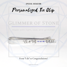 Load image into Gallery viewer, Handstamped Tie Clip- Personalized for all occasions

