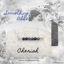 Load image into Gallery viewer, Sterling Silver- Cherish- Genuine Natural Sapphire Gemstones
