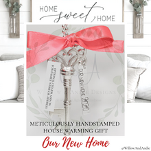 Load image into Gallery viewer, Our New Home Key- Housewarming Gift- Vintage Key Inspired Keepsake- Real Estate- Willow &amp; Andie
