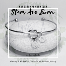 Load image into Gallery viewer, Stars are Born- Mother &amp; 2 Children Zodiac Constellation Stars Inspired Minimalist Bangle Bracelet
