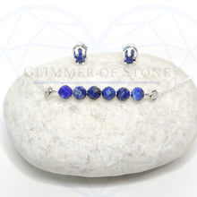 Load image into Gallery viewer, Sterling Silver- Enternal Set- Genuine Lapis Lazuli Gemstones
